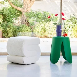Pouf in bouclé