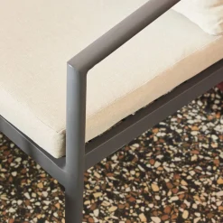 Salotto da giardino in alluminio e corde, 4 posti