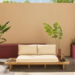 Salotto da giardino in legno di acacia, 2 posti