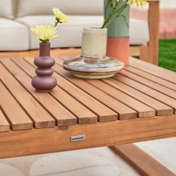Salotto da giardino in legno, 5 posti