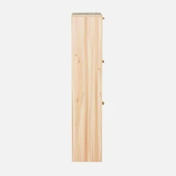 Scarpiera con decoro in canna e legno, 3 ante