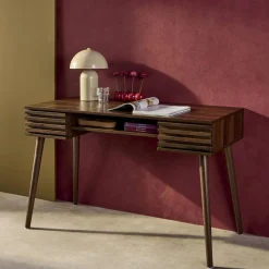 Scrivania effetto legno 2 cassetti