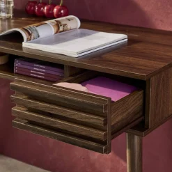 Scrivania effetto legno 2 cassetti