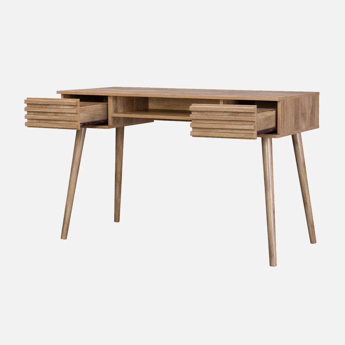 Scrivania effetto legno 2 cassetti