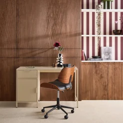 Scrivania per bambini in acciaio laminato, 1 cassetto