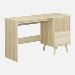 Scrivania scandinava decorazione in legno, 2 cassetti