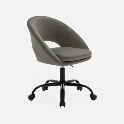 Sedia da ufficio con rotelle in velluto