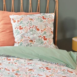 Set biancheria da letto cotone reversibile stampato autunno singola, 140cm