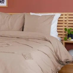 Set biancheria da letto di cotone rosa, 2 posti