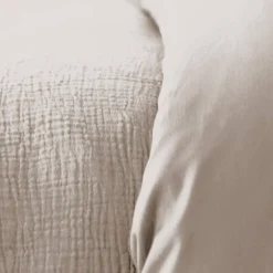 Set biancheria da letto di cotone color ciottolo