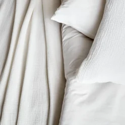 Set biancheria da letto in cotone bianco