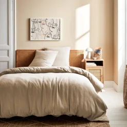 Set biancheria da letto in cotone beige