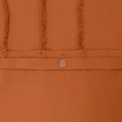 Set biancheria da letto in cotone terracotta, 2 posti