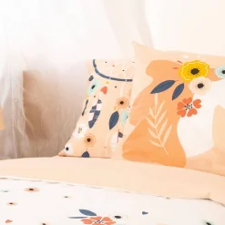 Set biancheria da letto in cotone reversibile con fantasia, 1 posto