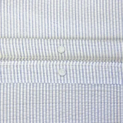 Set biancheria da letto in microfibra a righe blu, 2 posti