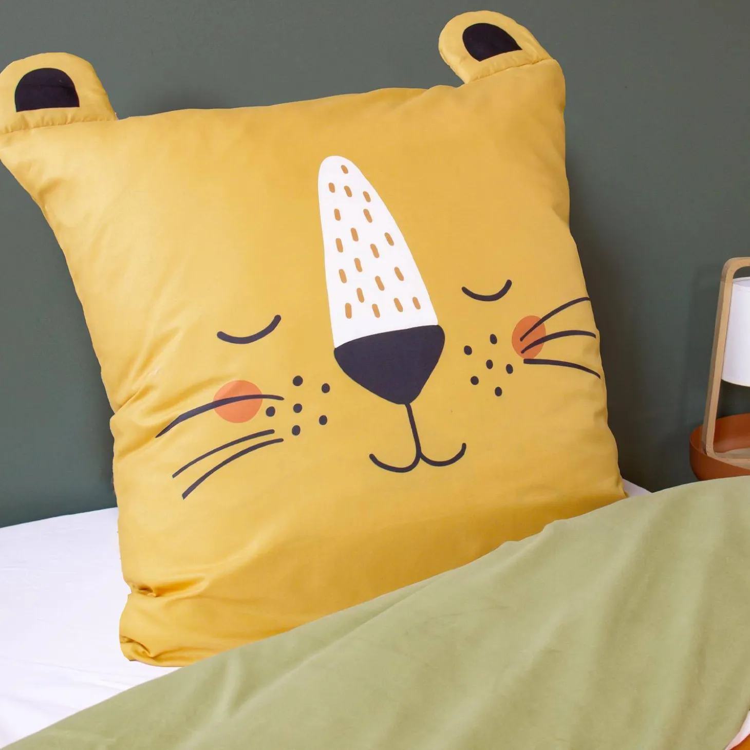 Set biancheria da letto in microfibra reversibile con stampa savana, 140cm