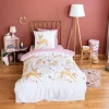 Set biancheria da letto in microfibra reversibile stampata foresta incantata, 140cm