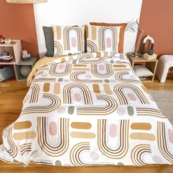 Set biancheria da letto reversibile arancione