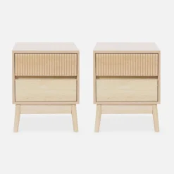 Set 2 comodini con 2 cassetti