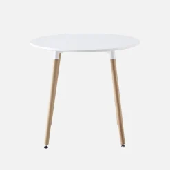 Set da pranzo tondo e 2 sedie, 80cm