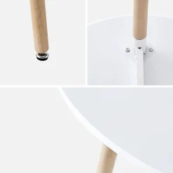 Set da pranzo tondo e 2 sedie, 80cm