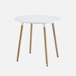 Set da pranzo tondo e 2 sedie, 80cm