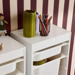 Set di 2 mobili per bambini con 4 contenitori