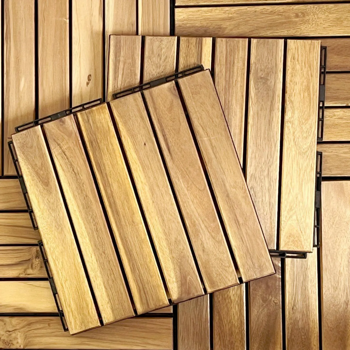Set di piastrelle per decking in legno, 30x30cm