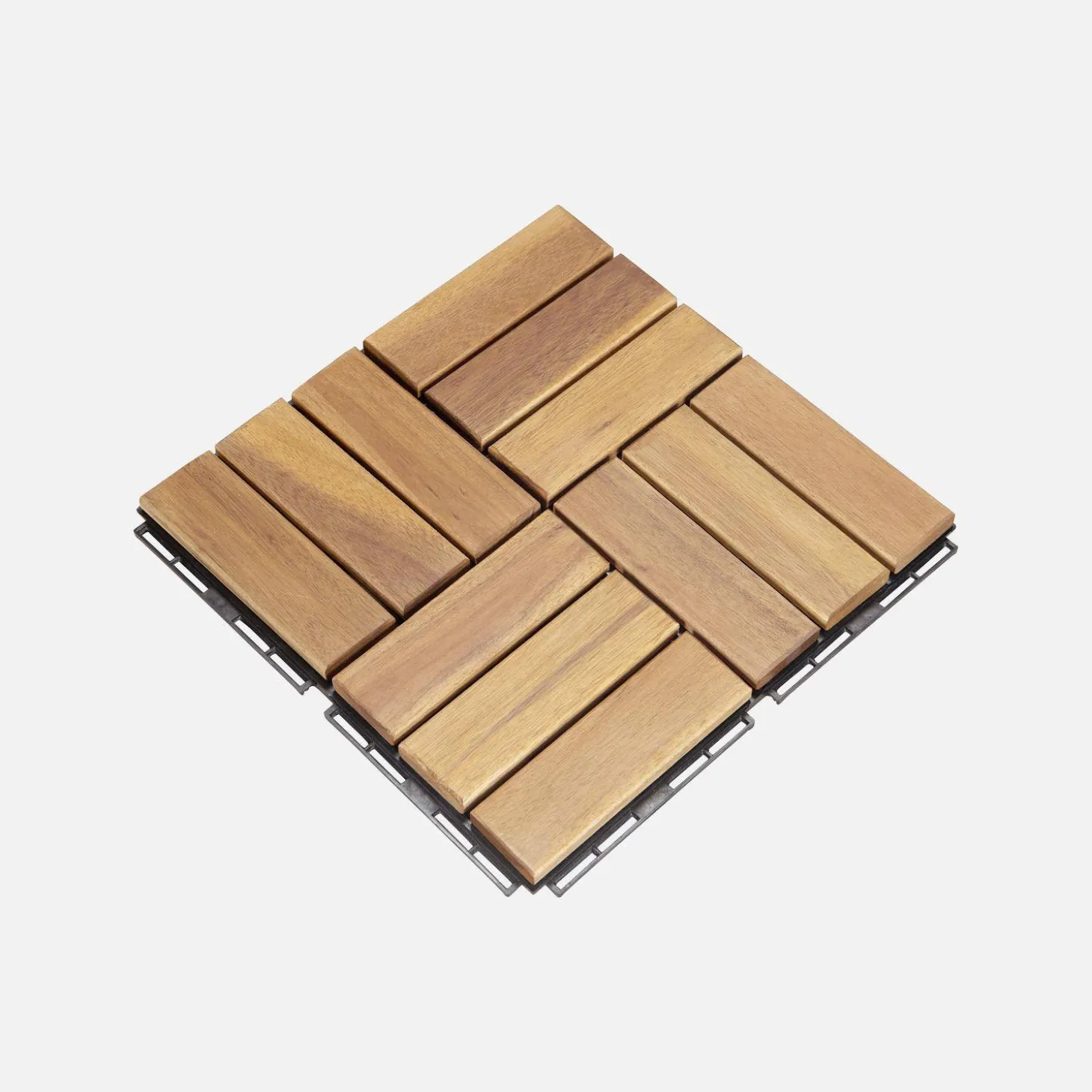 Set di piastrelle per patio in legno, 30x30cm