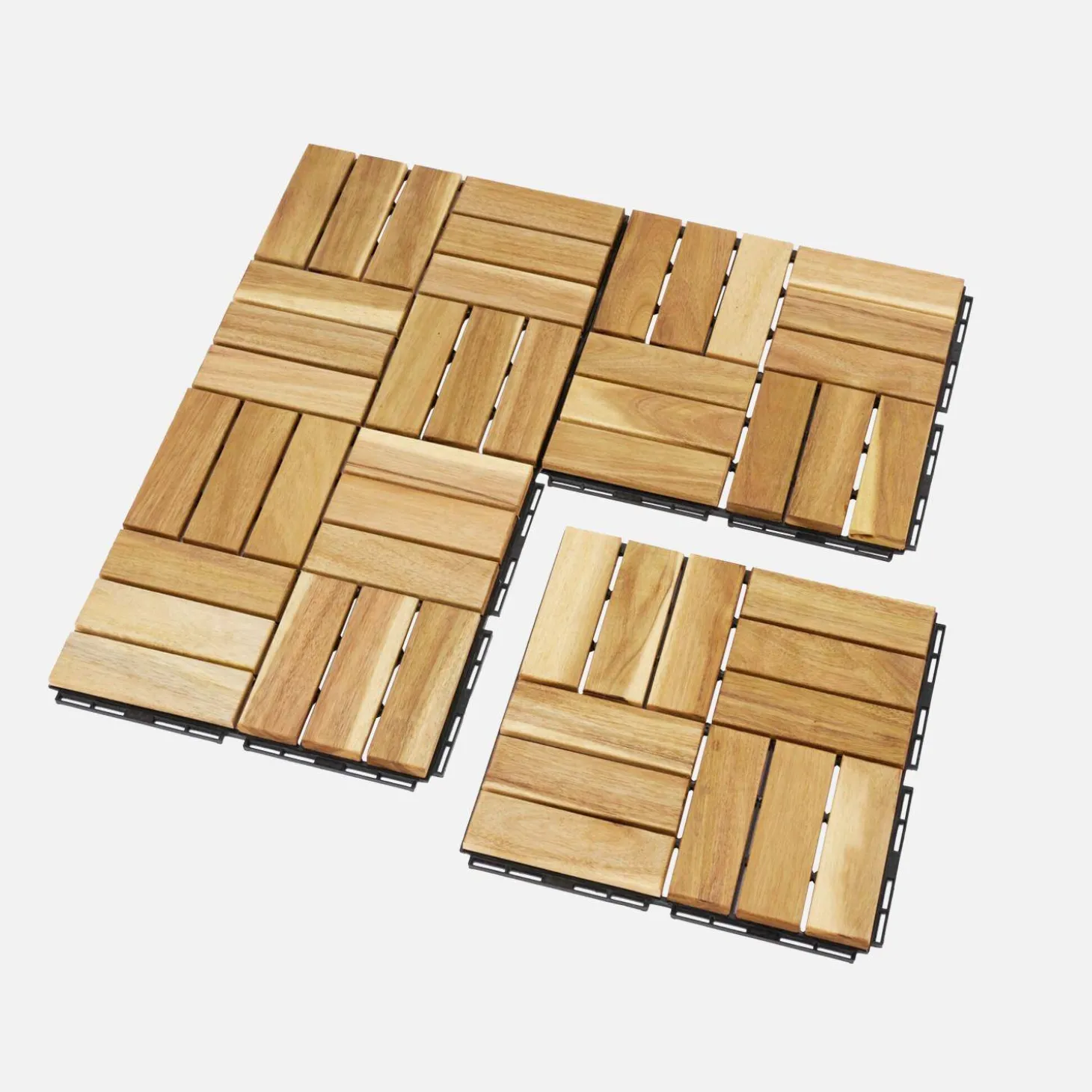 Set di piastrelle per patio in legno, 30x30cm