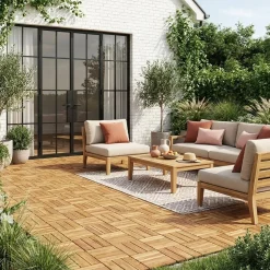Set di piastrelle per patio in legno, 30x30cm