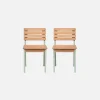 Set di 2 sedie in legno per bambini, da interno/esterno
