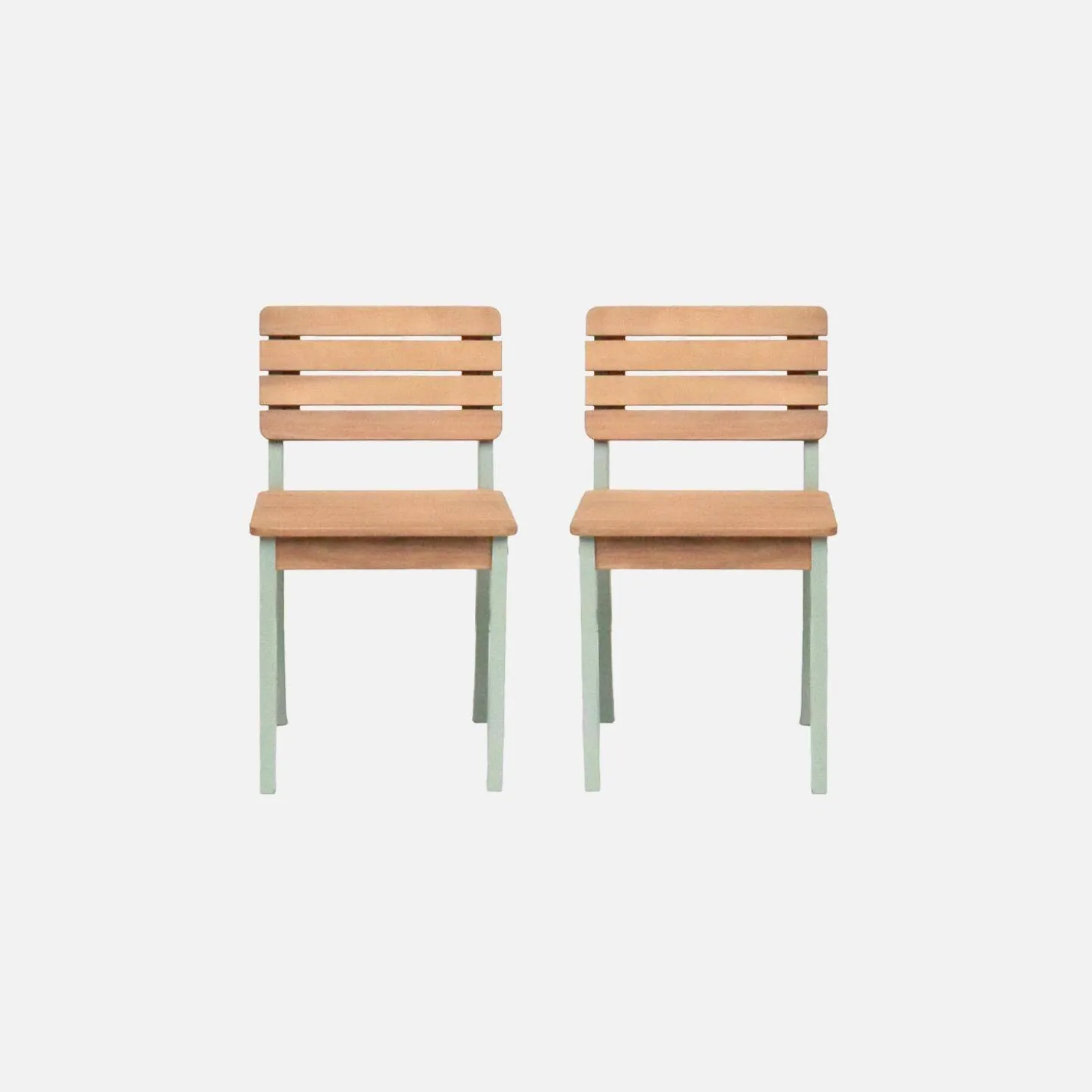 Set di 2 sedie in legno per bambini, da interno/esterno