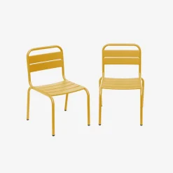 Set di 2 sedie in metallo per bambini