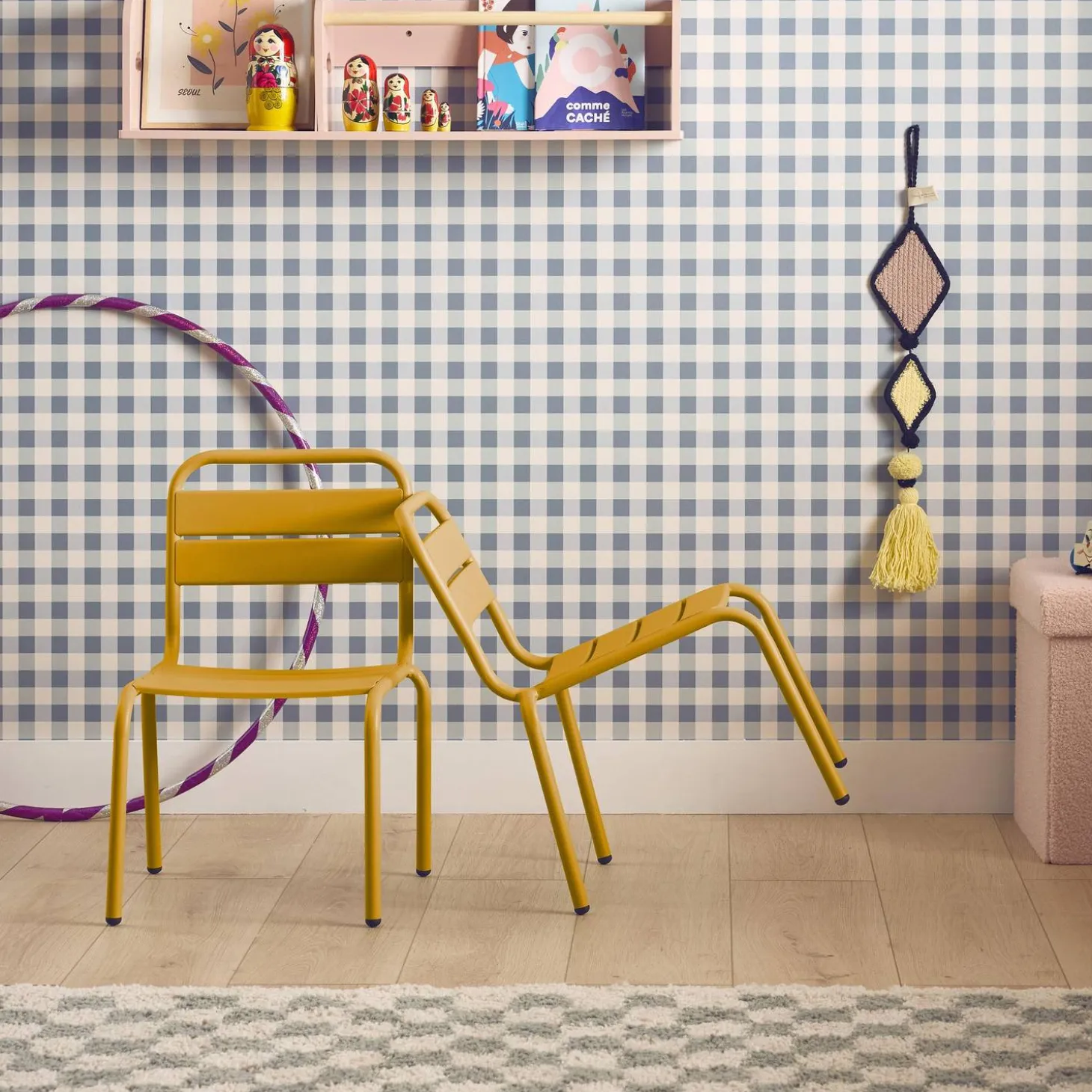 Set di 2 sedie in metallo per bambini