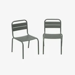 Set di 2 sedie in metallo per bambini