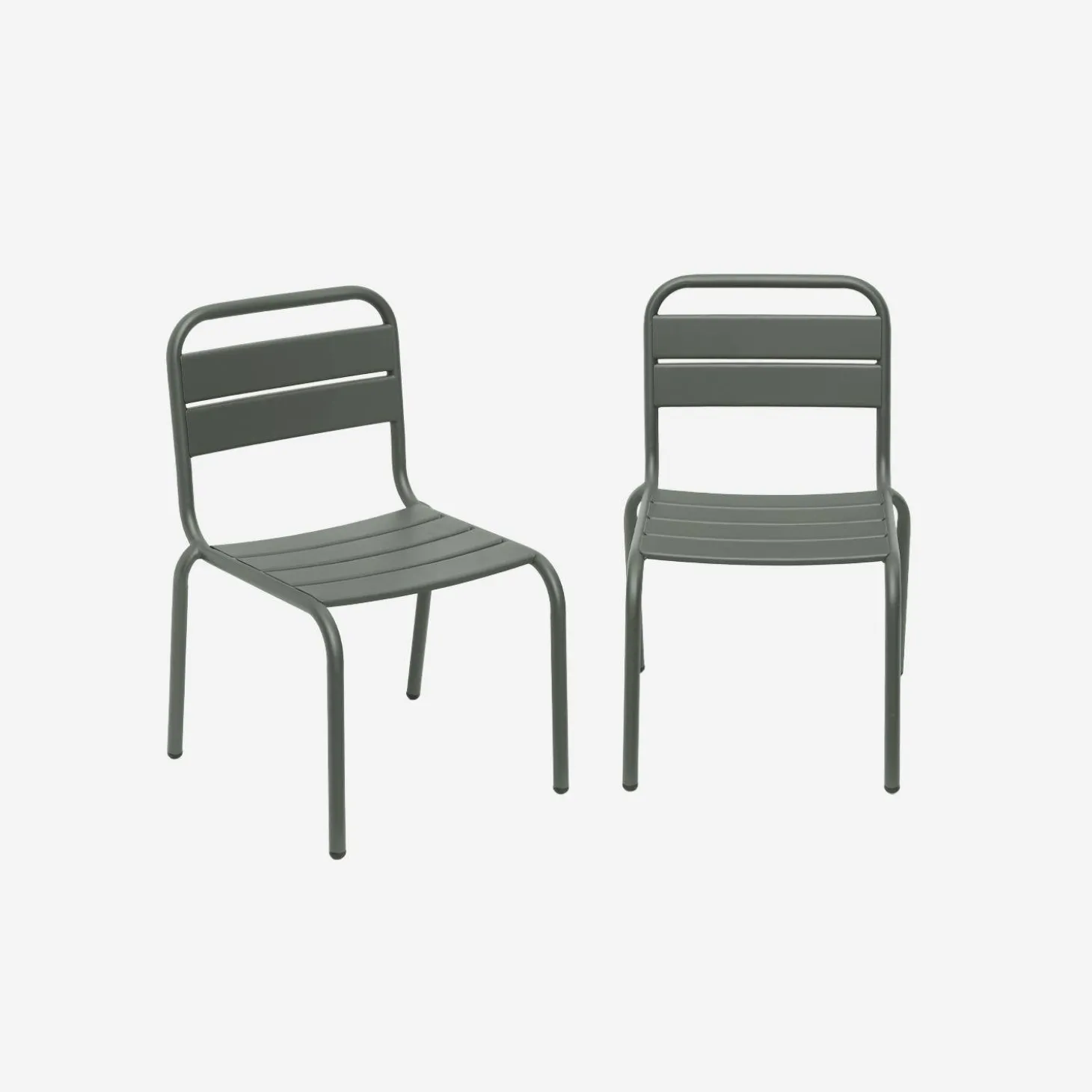 Set di 2 sedie in metallo per bambini