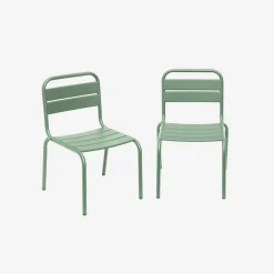 Set di 2 sedie in metallo per bambini