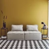 Set di 2 tavolini da divano vintage in metallo nero e vetro