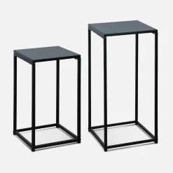Set di 2 tavolini neri  per salotto