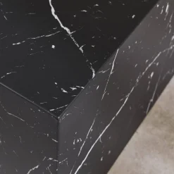 Set di 2 tavolini quadrati con effetto marmo