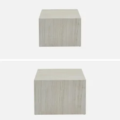 Set di 2 tavolini quadrati con effetto marmo