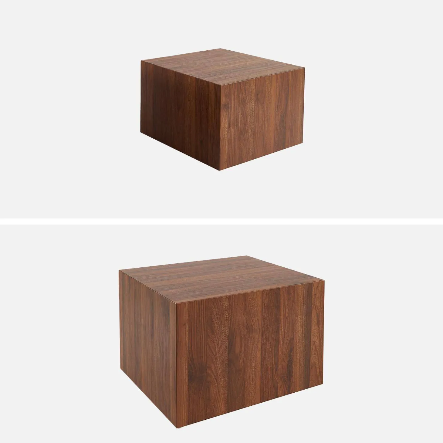 Set di 2 tavolini quadrati effetto frassino