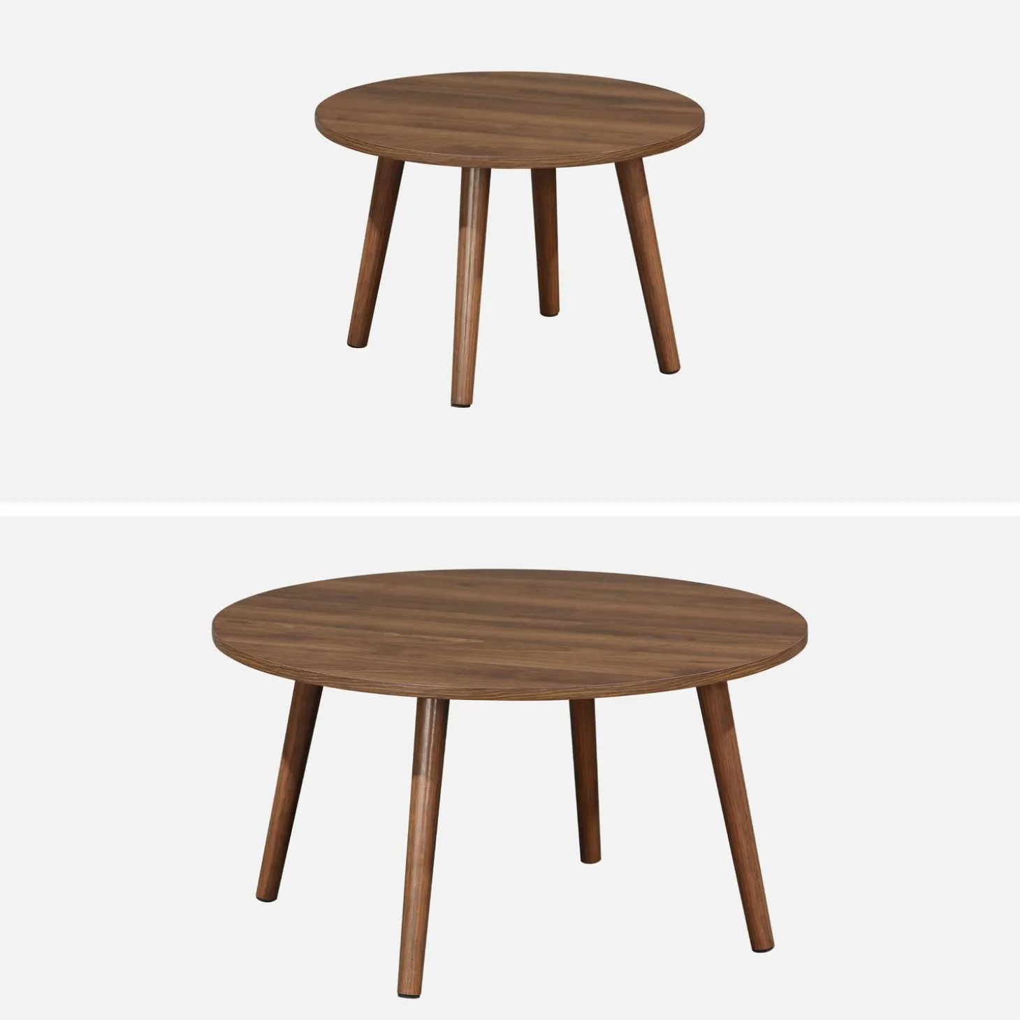 Set di 2 tavolini rotondi