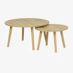 Set di 2 tavolini rotondi