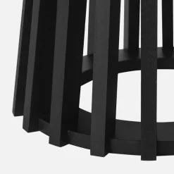 Set di 2 tavolini rotondi effetto legno, 40cm e 60cm
