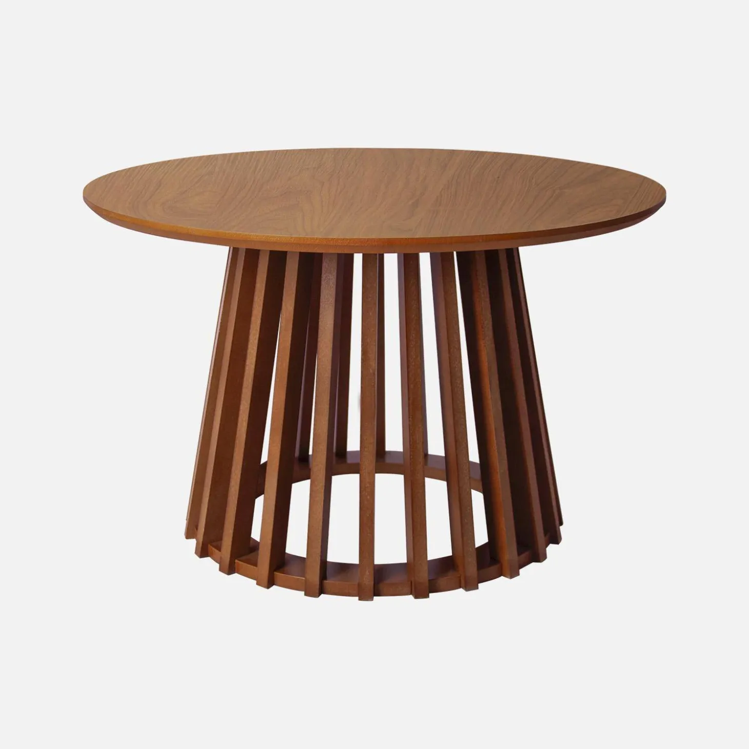 Set di 2 tavolini rotondi effetto legno, 40cm e 60cm