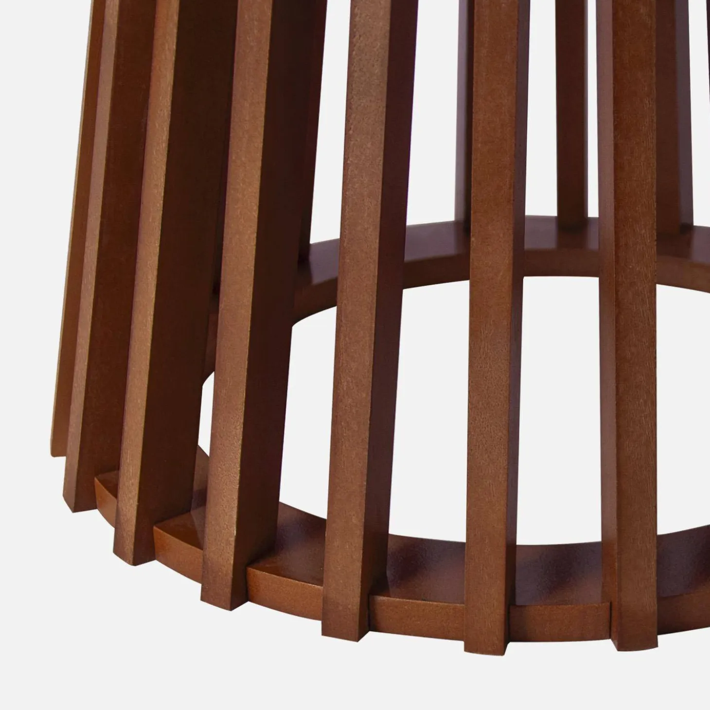 Set di 2 tavolini rotondi effetto legno, 40cm e 60cm