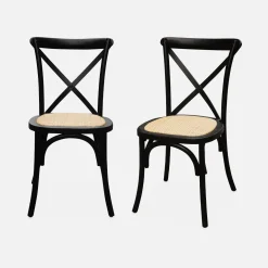 Set 2 sedie bistrò vintage in legno