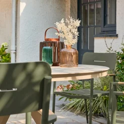 Set 4 sedie da giardino in alluminio e textilene